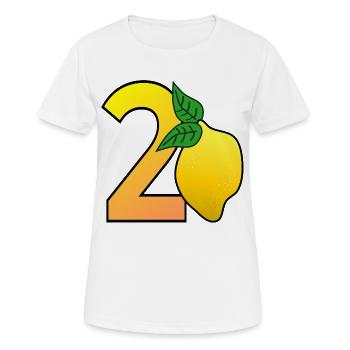Numéro Vingt - Citron - 20 - T-shirt respirant Femme - blanc - Devant - AI Model Female 172 dark (172cm)