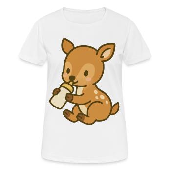 Flacon Fawn Love - T-shirt respirant Femme - blanc - Devant - AI Model Female 172 dark (172cm)