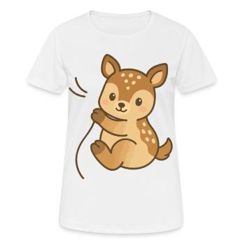 Kuschel-Kitztraum - Frauen T-Shirt atmungsaktiv - Weiß - Vorne - AI Model Female 172 dark (172cm)