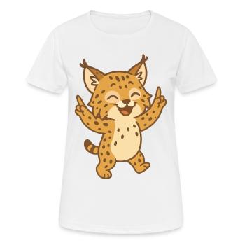 Célébrer le lynx - T-shirt respirant Femme - blanc - Devant - AI Model Female 172 dark (172cm)