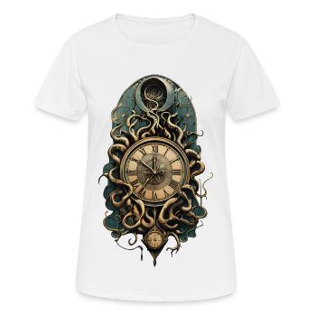 The mysterious steampunk movement. - Women's Breathable T-Shirt - white - Front - AI Model Female 172 dark (172cm)