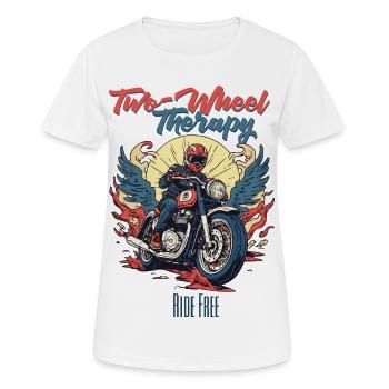 Two-Wheel Therapy - Women's Breathable T-Shirt - white - Front - AI Model Female 172 dark (172cm)