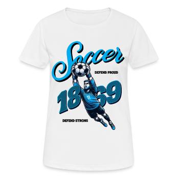 Torhueter 1989 Soccer Nostalgie - Frauen T-Shirt atmungsaktiv - Weiß - Vorne - AI Model Female 172 dark (172cm)