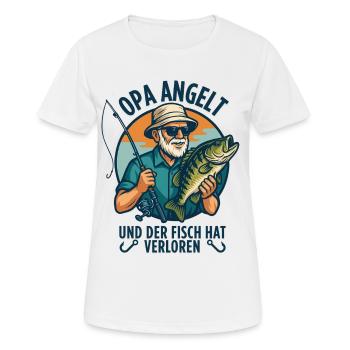 Angler Grandpa - Funny Angler Grandpa Design - T-shirt respirant Femme - blanc - Devant - AI Model Female 172 dark (172cm)