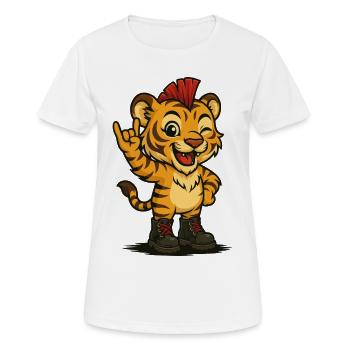 Punk Rock Cub - Frauen T-Shirt atmungsaktiv - Weiß - Vorne - AI Model Female 172 dark (172cm)
