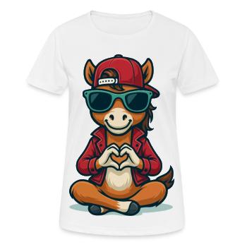 Aimer les vibrations de Colt - T-shirt respirant Femme - blanc - Devant - AI Model Female 172 dark (172cm)