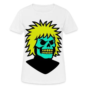 Skullman mit cooler Frisur - Frauen T-Shirt atmungsaktiv - Weiß - Vorne - AI Model Female 172 dark (172cm)
