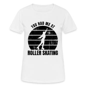 Roller Skater Saying - Women's Breathable T-Shirt - white - Front - AI Model Female 172 dark (172cm)