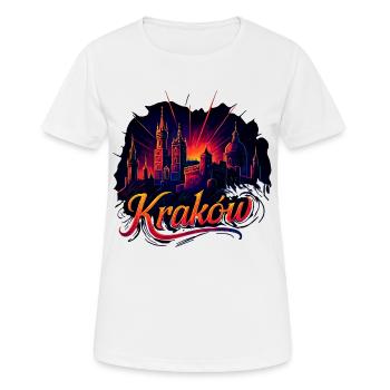 Cracovie, Cracovie, ville, Pologne, Silhouette, cadeau - T-shirt respirant Femme - blanc - Devant - AI Model Female 172 dark (172cm)