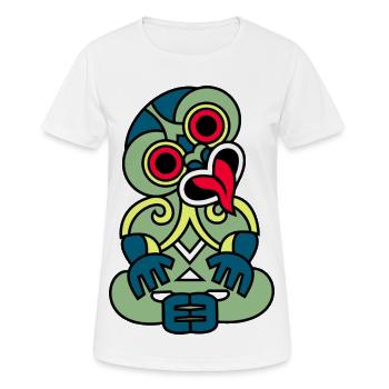 Hei Tiki Neuseeland Maori - Frauen T-Shirt atmungsaktiv - Weiß - Vorne - AI Model Female 172 dark (172cm)