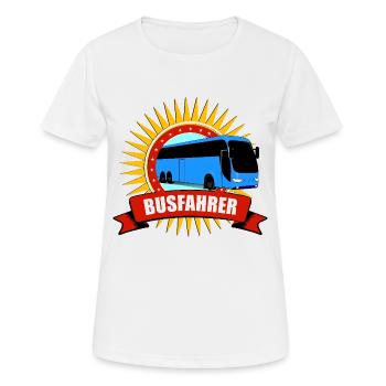 Bus Driver Fun Motif with Sunbeams - Women's Breathable T-Shirt - white - Front - AI Model Female 172 dark (172cm)