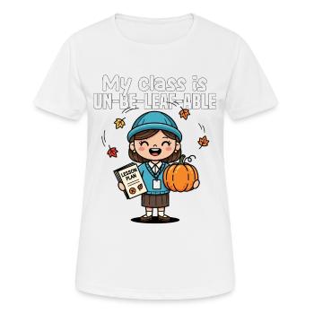 MA CLASSE N’EST PAS LISIBLE - CADEAU DE L’ENSEIGNANT - T-shirt respirant Femme - blanc - Devant - AI Model Female 172 dark (172cm)