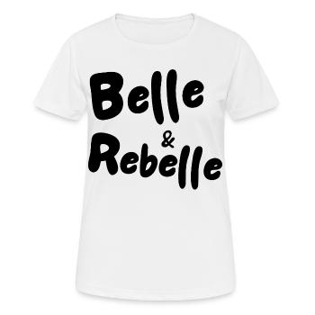 Belle & Rebelle - T-shirt respirant Femme - blanc - Devant - AI Model Female 172 dark (172cm)