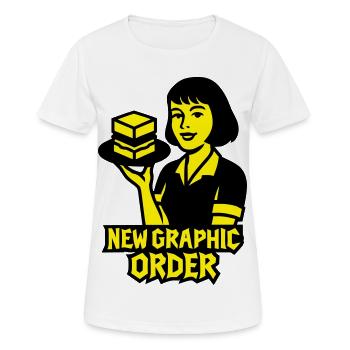 New Graphic Order #1 - Frauen T-Shirt atmungsaktiv - Weiß - Vorne - AI Model Female 172 dark (172cm)