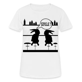 DRÔLE DE LAPIN UNIQUE - T-shirt respirant Femme - blanc - Devant - AI Model Female 172 dark (172cm)