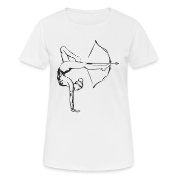 Objectif en équilibre - T-shirt respirant Femme - blanc - Devant - AI Model Female 172 dark (172cm)