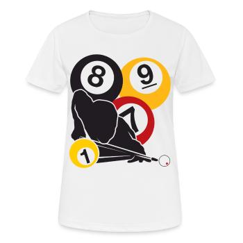 Billiards Focus - Women's Breathable T-Shirt - white - Front - AI Model Female 172 dark (172cm)