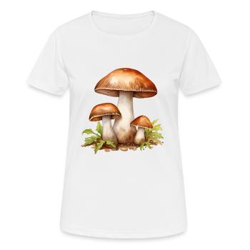 Pilzwald-Pendel - Frauen T-Shirt atmungsaktiv - Weiß - Vorne - AI Model Female 172 dark (172cm)