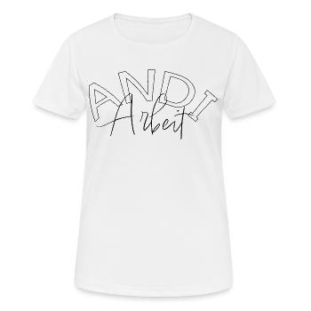 Andi Arbeit Geschenk Andreas, Andrea, Andy, Andre - Frauen T-Shirt atmungsaktiv - Weiß - Vorne - AI Model Female 172 dark (172cm)