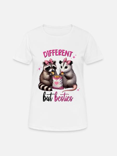 Anders, aber Besties, Freundschaft, Valentinstag - Frauen T-Shirt atmungsaktiv - Weiß