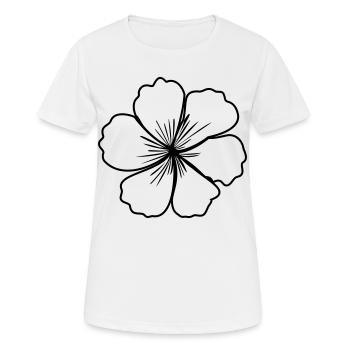 Cherry Blossom – Multi-Color Contours Sakura Look - Women's Breathable T-Shirt - white - Front - AI Model Female 172 dark (172cm)