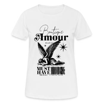 Boutique Amour Engel T-Shirt Unisexe Sleep Angel - T-shirt respirant Femme - blanc - Devant - AI Model Female 172 dark (172cm)