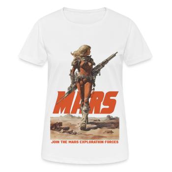 Mars Exploration - Frauen T-Shirt atmungsaktiv - Weiß - Vorne - AI Model Female 172 dark (172cm)