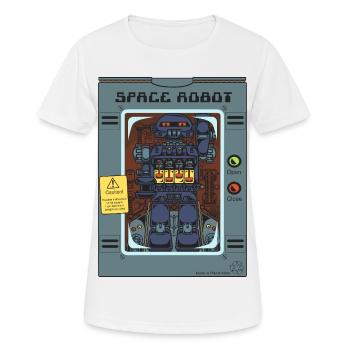 Spielzeug-Weltraumroboter. - Frauen T-Shirt atmungsaktiv - Weiß - Vorne - AI Model Female 172 dark (172cm)