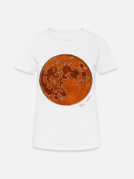LA LUNE ORANGE - T-shirt respirant Femme - blanc