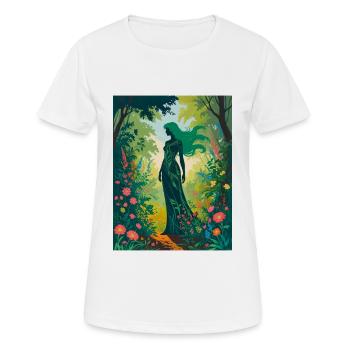 Mère Nature dans la forêt enchantée - T-shirt respirant Femme - blanc - Devant - AI Model Female 172 dark (172cm)