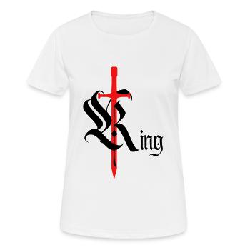Roi gothique Design avec épée noir t - T-shirt respirant Femme - blanc - Devant - AI Model Female 172 dark (172cm)