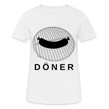 Döner vom Rost - Frauen T-Shirt atmungsaktiv - Weiß - Vorne - AI Model Female 172 dark (172cm)