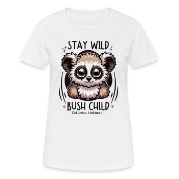 Adorable Grands Yeux Fluffy Galago Bush Bébé Mignon - T-shirt respirant Femme - blanc - Devant - AI Model Female 172 dark (172cm)