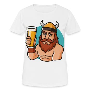 Maître brasseur viking - T-shirt respirant Femme - blanc - Devant - AI Model Female 172 dark (172cm)