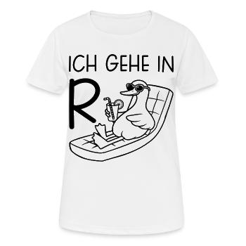 Verzierte Mandala-Tapete in Blau - Frauen T-Shirt atmungsaktiv - Weiß - Vorne - AI Model Female 172 dark (172cm)