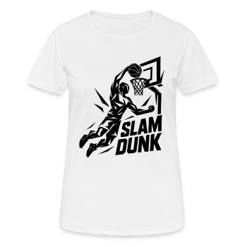 Basketball Slam Dunk Throw Player Dunking Gift - Women's Breathable T-Shirt - white - Front - AI Model Female 172 dark (172cm)