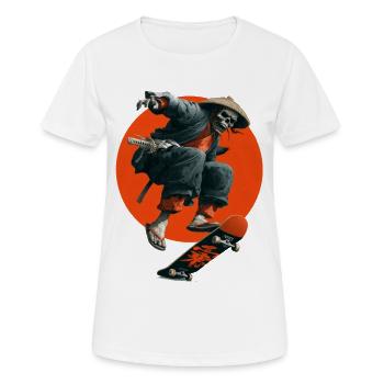 Ronin Zombie Skater - Women's Breathable T-Shirt - white - Front - AI Model Female 172 dark (172cm)