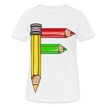ANFANGSBUCHSTABE NAME F - Frauen T-Shirt atmungsaktiv - Weiß - Vorne - AI Model Female 172 dark (172cm)