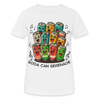 Sérénade de la chorale de canettes de soda - T-shirt respirant Femme - blanc - Devant - AI Model Female 172 dark (172cm)