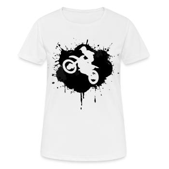 Motocross - T-shirt respirant Femme - blanc - Devant - AI Model Female 172 dark (172cm)