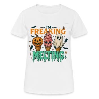 Halloween Eiscreme Grusel Design - Frauen T-Shirt atmungsaktiv - Weiß - Vorne - AI Model Female 172 dark (172cm)