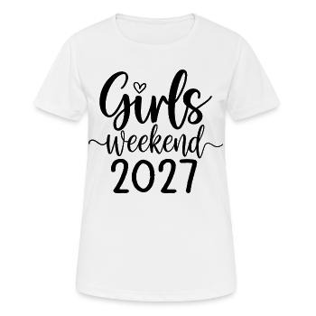 Abstract meandering water flow - Women's Breathable T-Shirt - white - Front - AI Model Female 172 dark (172cm)