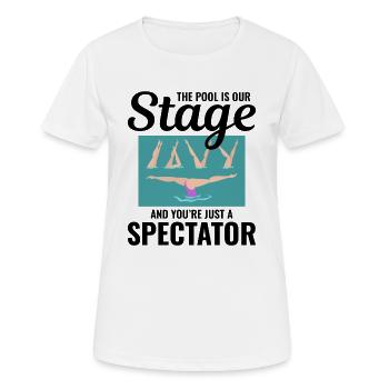 Swimmers Synchronised Water Display - Women's Breathable T-Shirt - white - Front - AI Model Female 172 dark (172cm)
