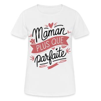 More than perfect mom - Women's Breathable T-Shirt - white - Front - AI Model Female 172 dark (172cm)