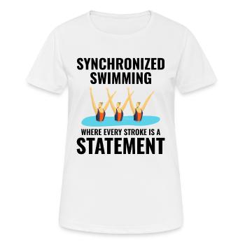 Nageuses synchronisées triomphantes - T-shirt respirant Femme - blanc - Devant - AI Model Female 172 dark (172cm)
