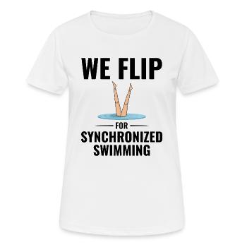 Humorvolle Beine Ertrinken Synchronschwimmen - Frauen T-Shirt atmungsaktiv - Weiß - Vorne - AI Model Female 172 dark (172cm)