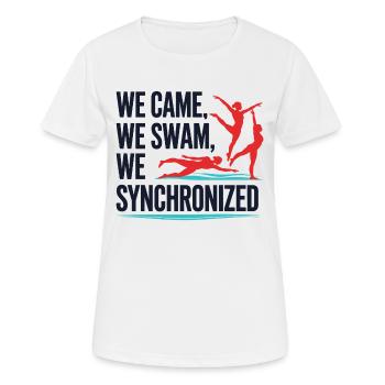 We Came We Swam We Synchronized Swimming Design  - Women's Breathable T-Shirt - white - Front - AI Model Female 172 dark (172cm)