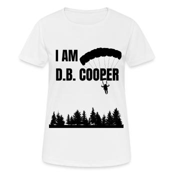 Ich bin D.B. Cooper Hijack Skydive 1971 Fallschirmspringer - Frauen T-Shirt atmungsaktiv - Weiß - Vorne - AI Model Female 172 dark (172cm)