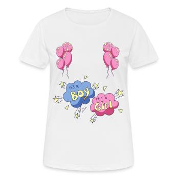 Imprimés bébé spécifiques au sexe - T-shirt respirant Femme - blanc - Devant - AI Model Female 172 dark (172cm)