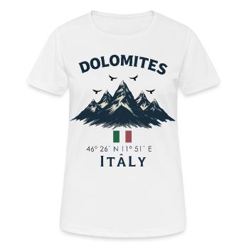 Montagnes Dolomites Italie Design - T-shirt respirant Femme - blanc - Devant - AI Model Female 172 dark (172cm)